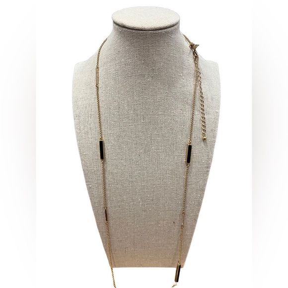 Kate Spade 34” gold, black and pave CZ necklace. Excellent condition! NWOT - Picture 2 of 9